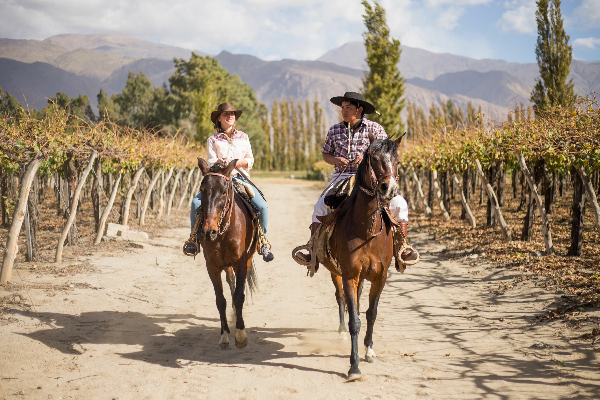 Grace Cafayate Hotell Eksteriør bilde Horse riding in the wine region of Mendoza